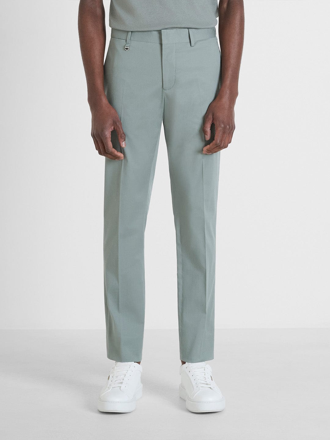 Antony Morato Men Green Slim Fit Solid Trouser