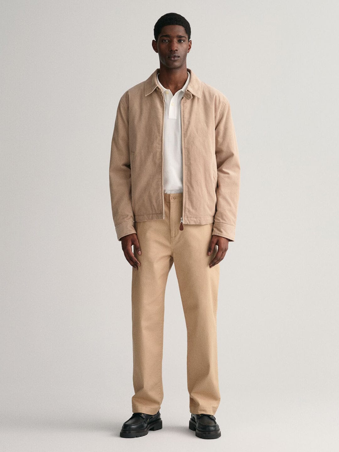 Gant Men White Solid Polo Tshirt