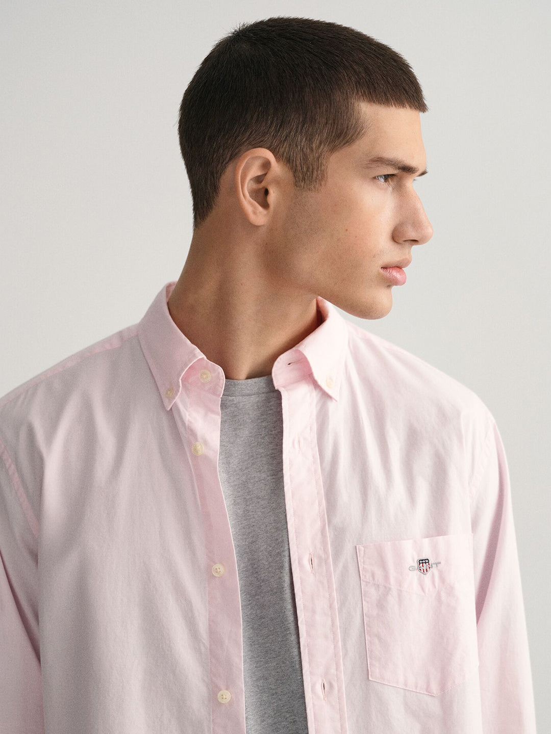 Gant Men Pink Solid Collar Shirt