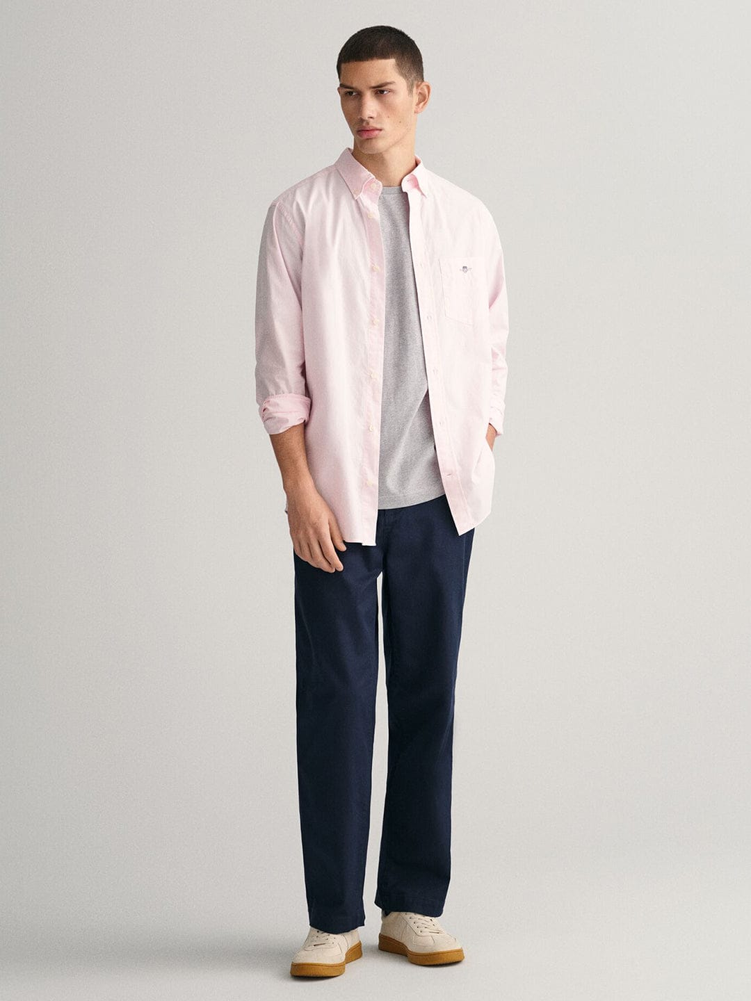 Gant Men Pink Solid Collar Shirt