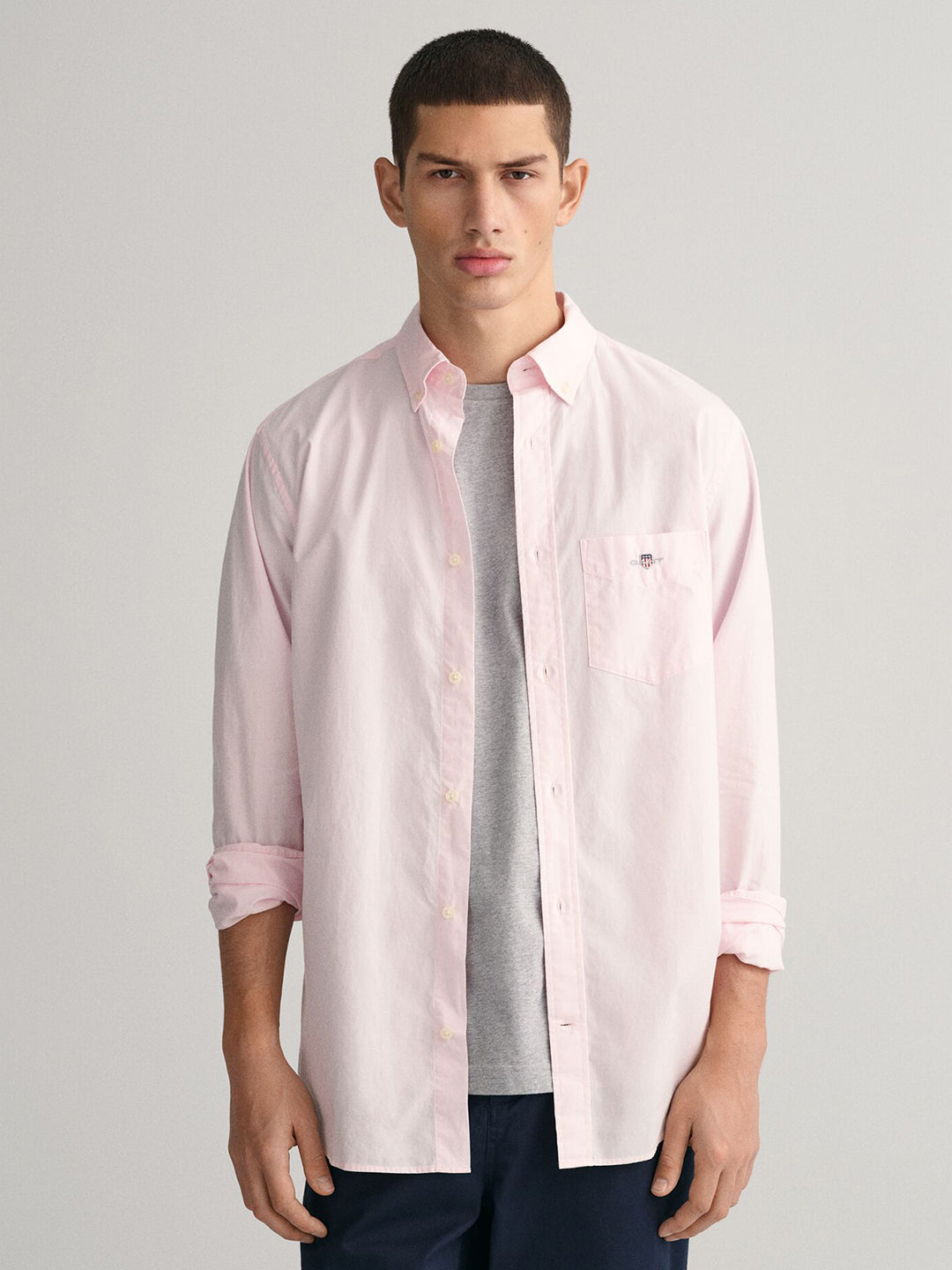 Gant Men Pink Solid Collar Shirt
