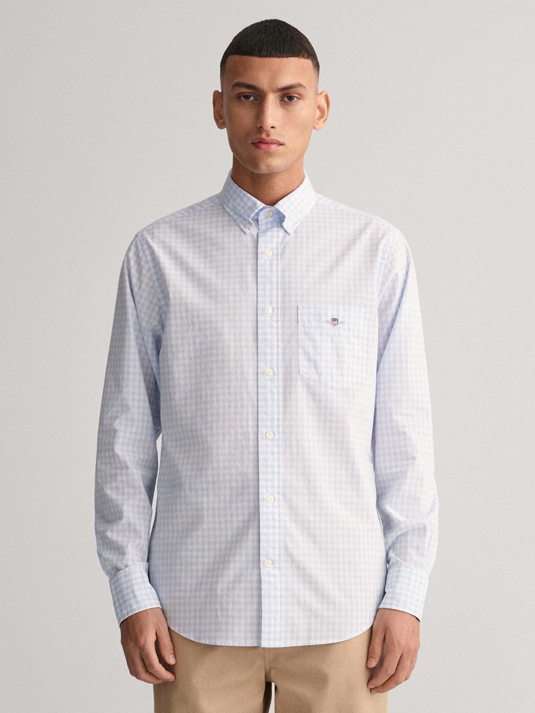 Gant Men Blue Check Collar Shirt