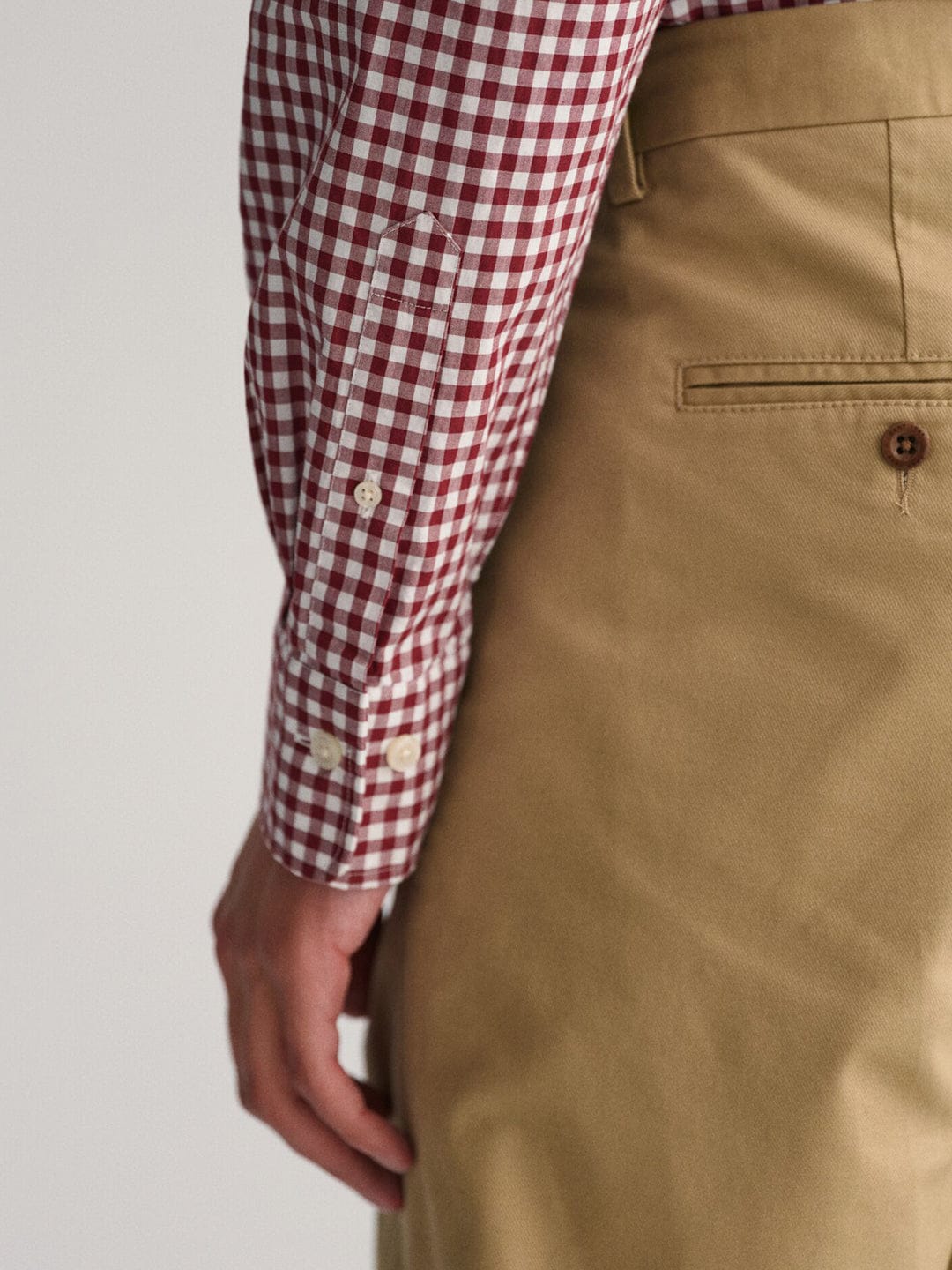 Gant Men Red Check Collar Shirt