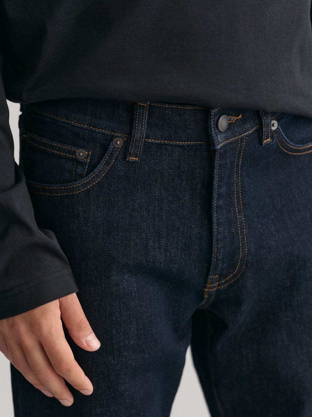 Gant Men Blue Slim Fit Washed Jeans