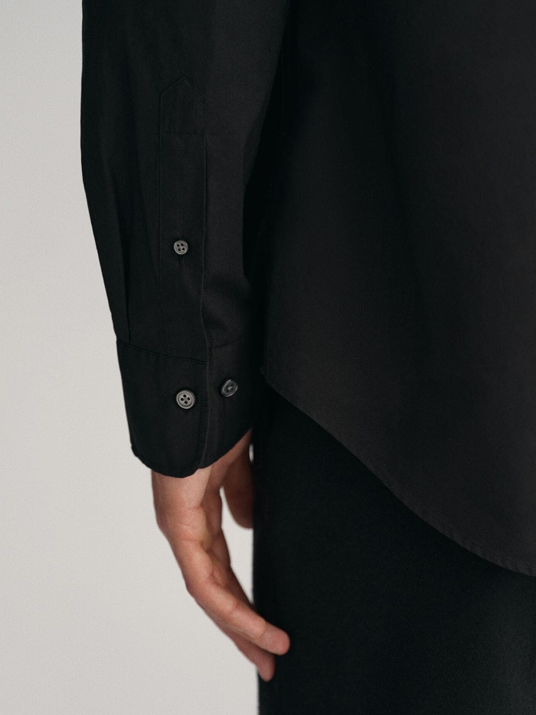 Gant Men Black Solid Collar Shirt