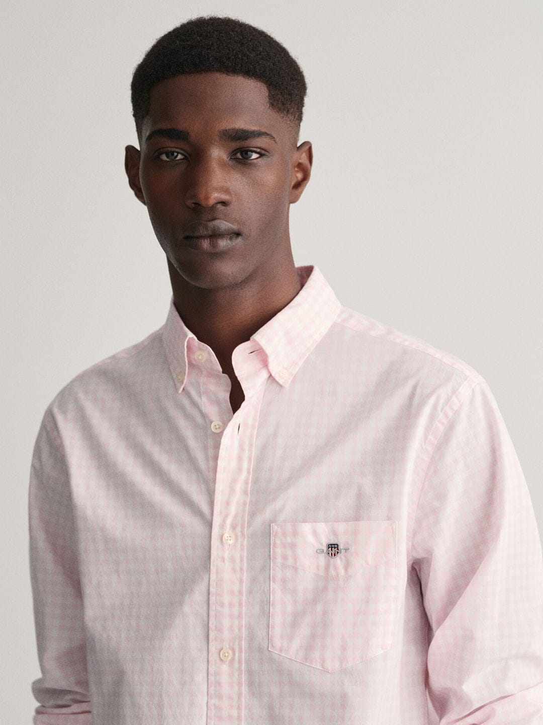 Gant Men Pink Check Collar Shirt