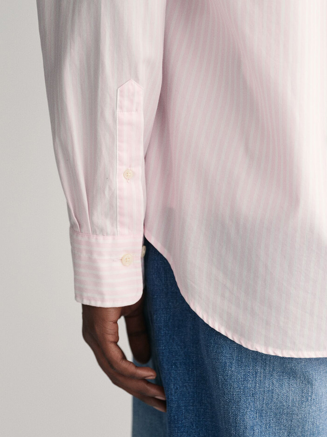 Gant Men Pink Striped Collar Shirt