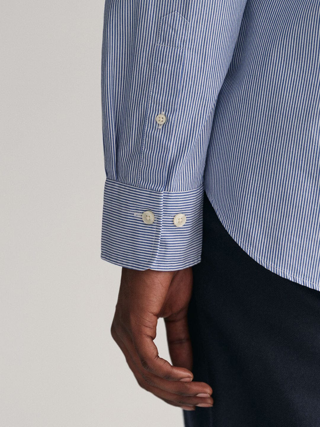 Gant Men Blue Striped Collar Shirt