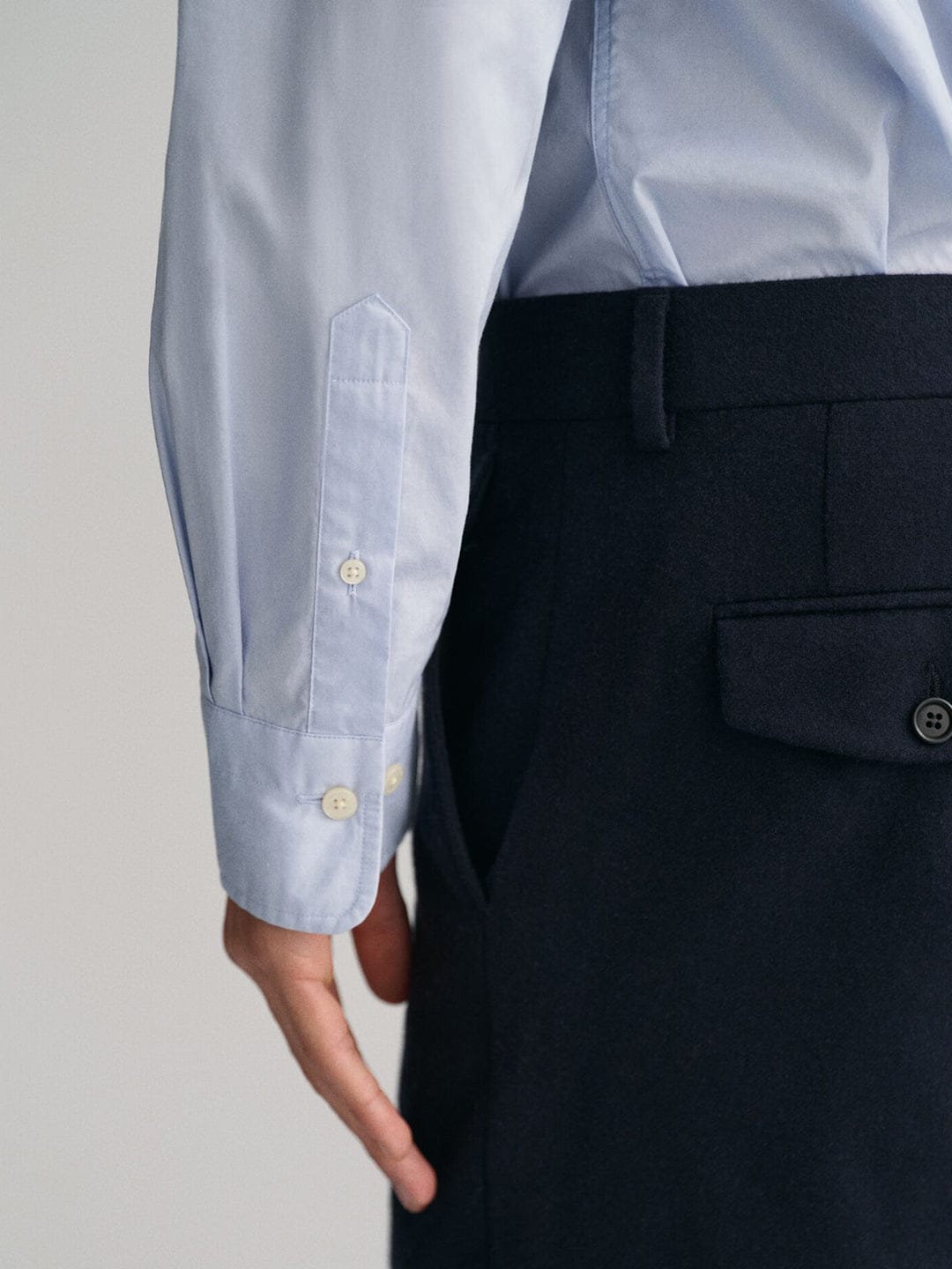 Gant Men Blue Solid Collar Shirt