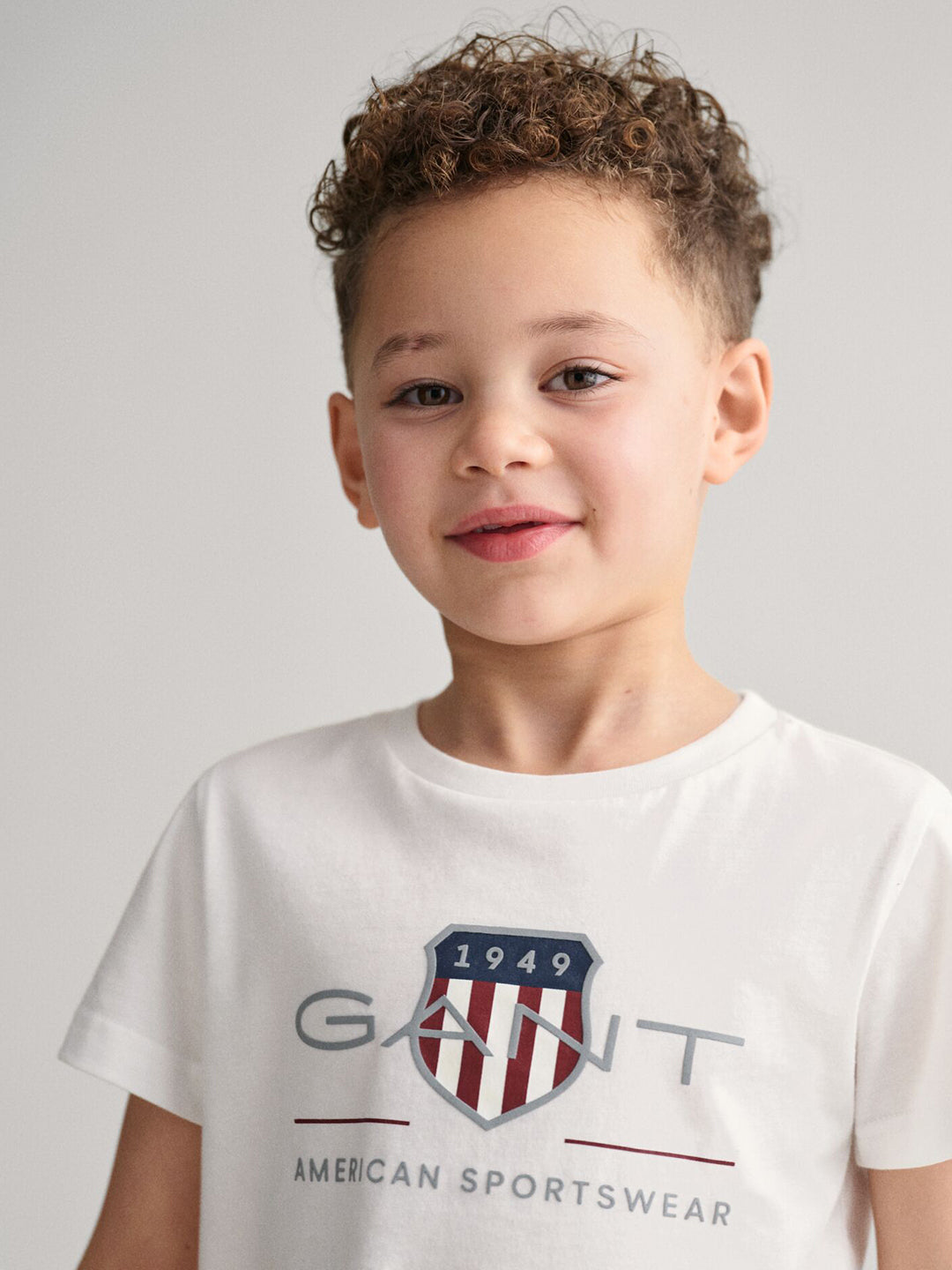 Gant Kids White Graphic Round Neck Tshirt
