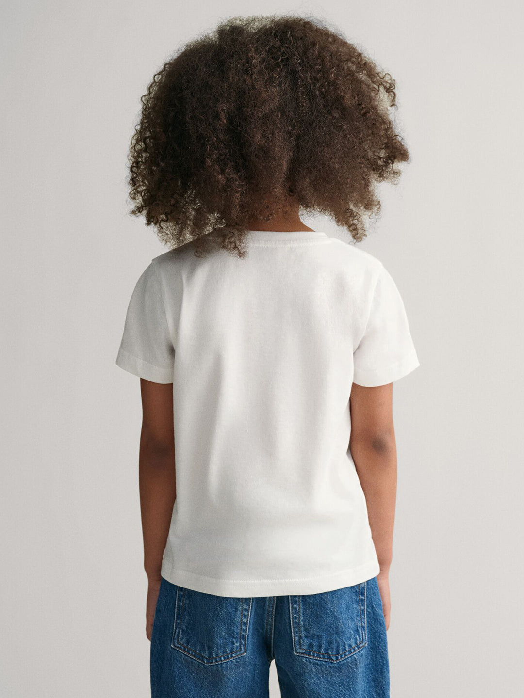 Gant Kids White Graphic Round Neck Tshirt