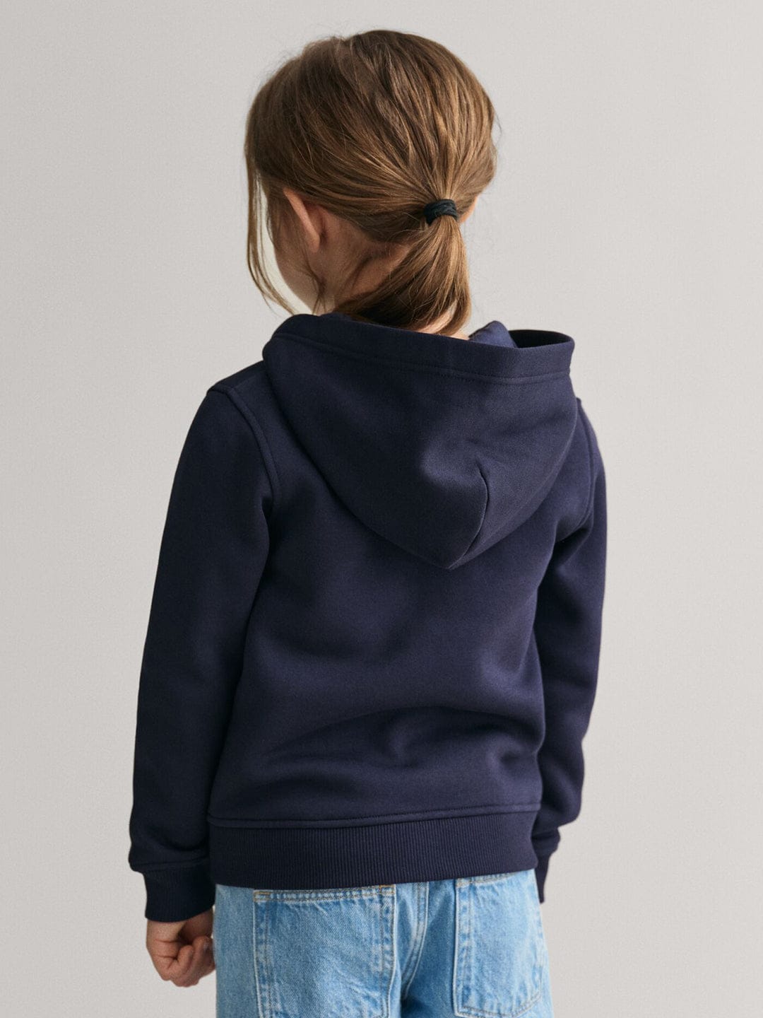 Gant Kids Blue Solid Hood Sweatshirt