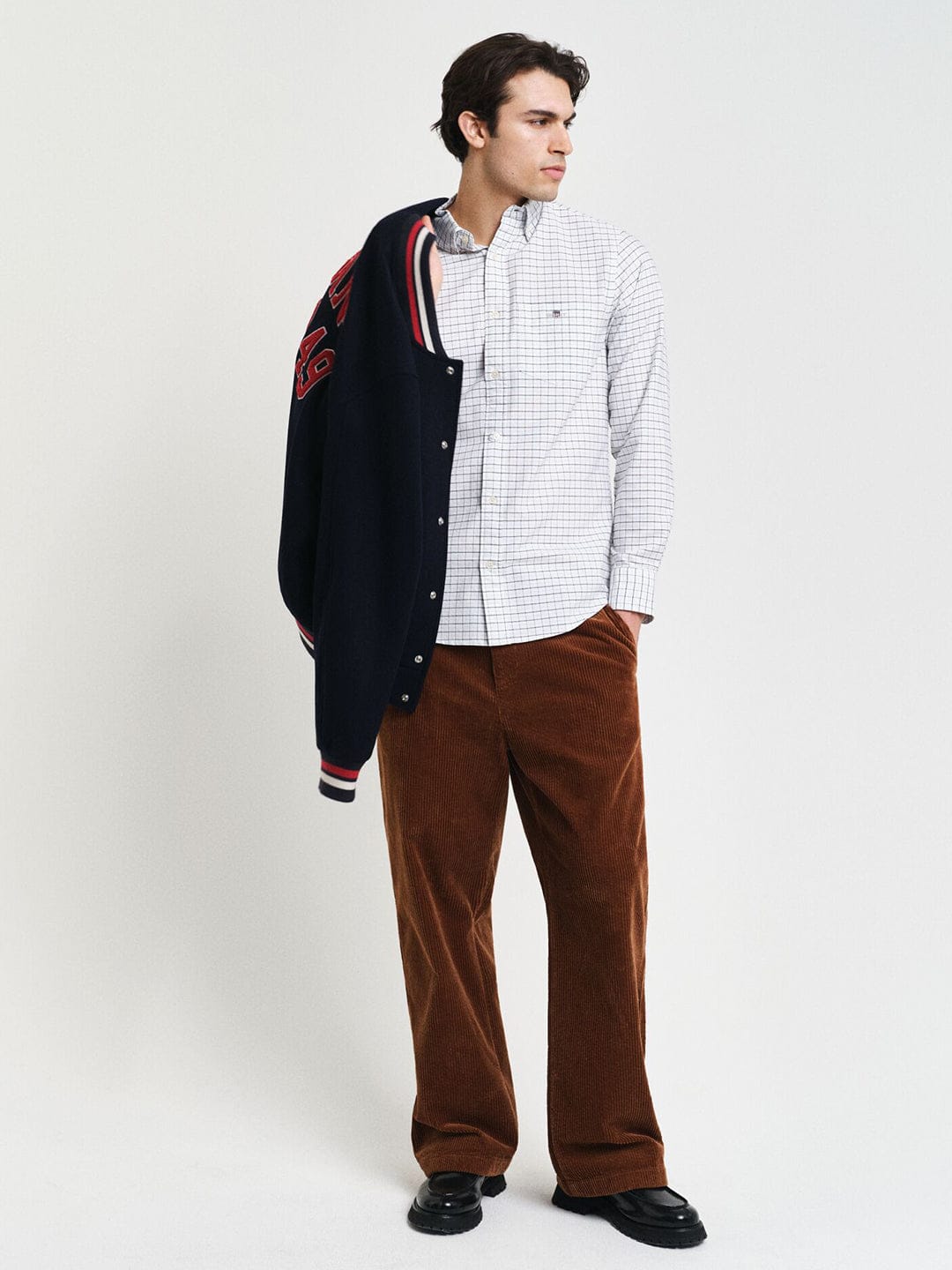 Gant Men Blue Check Collar Shirt