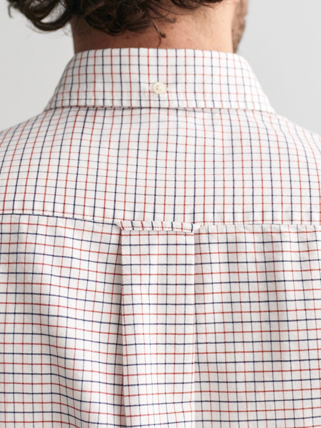 Gant Men Red Check Collar Shirt