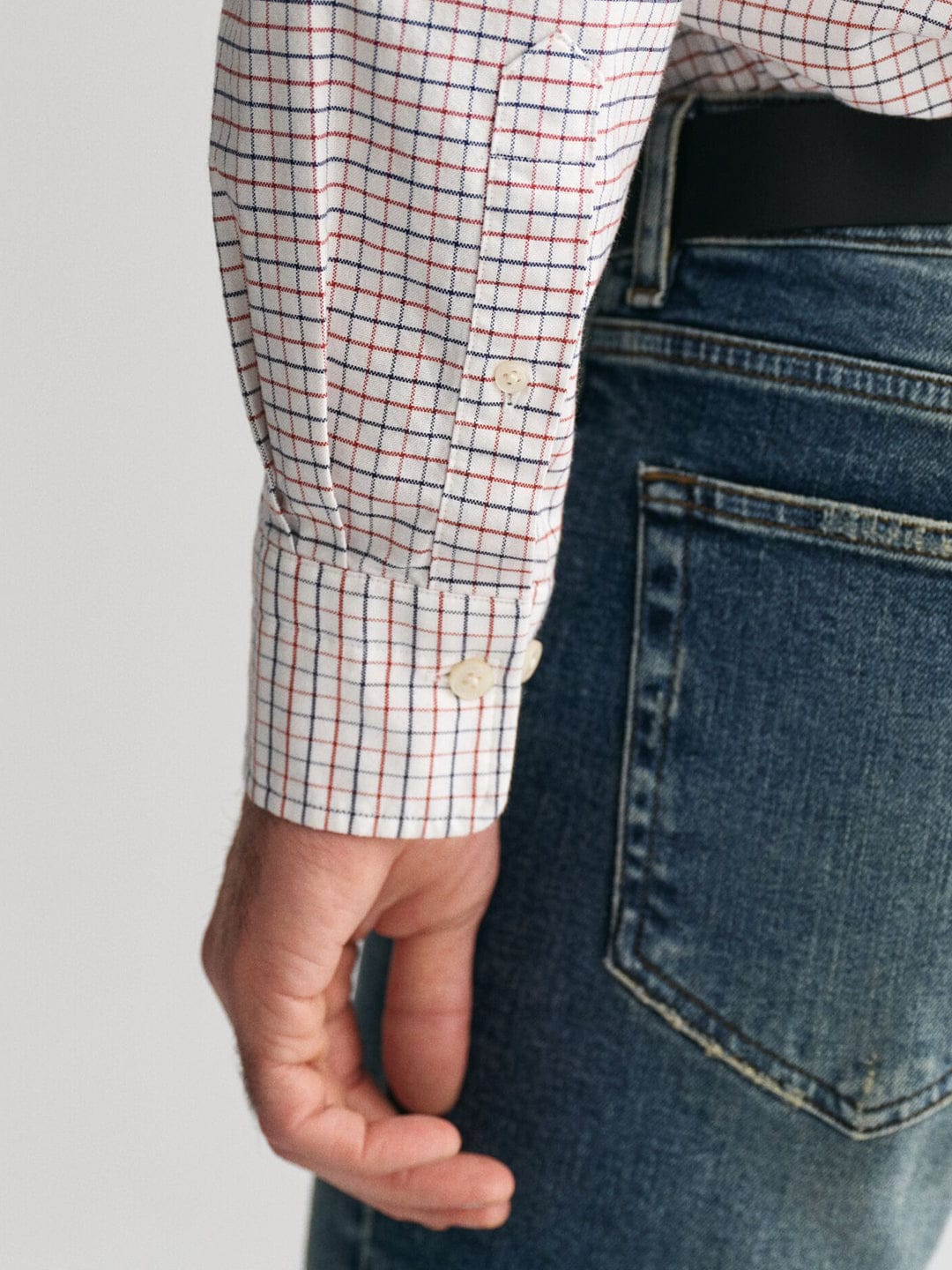 Gant Men Red Check Collar Shirt