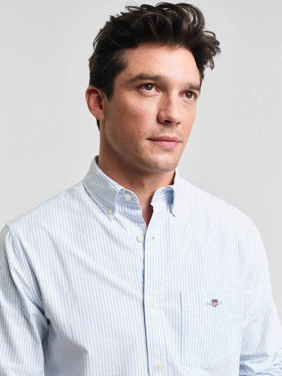 Gant Men Blue Striped Collar Shirt