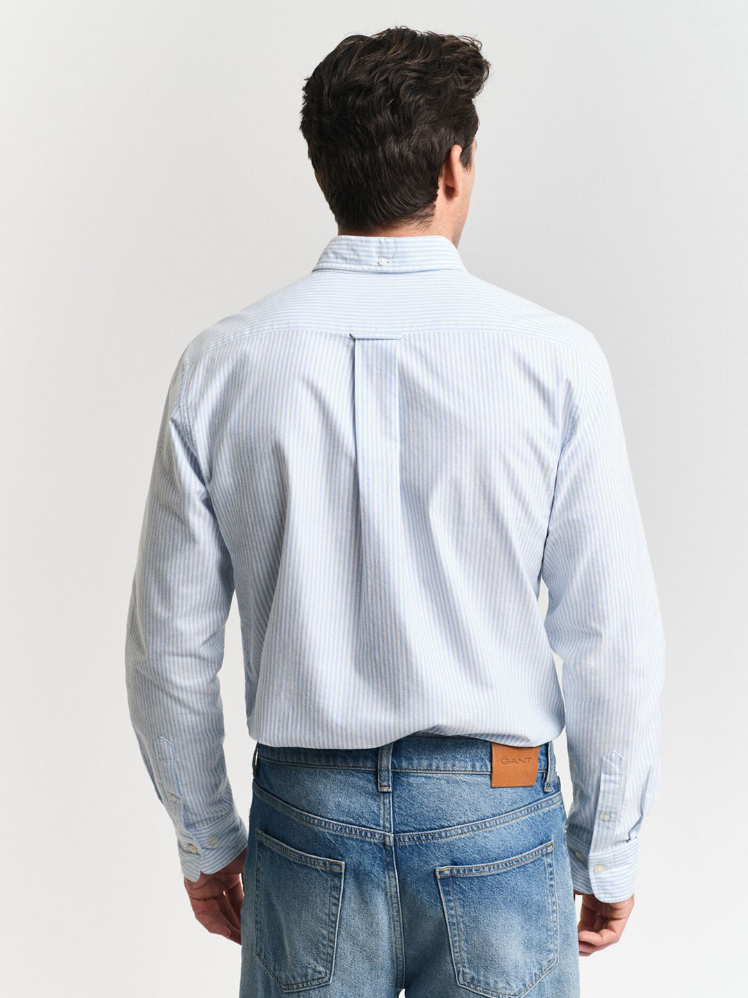 Gant Men Blue Striped Collar Shirt