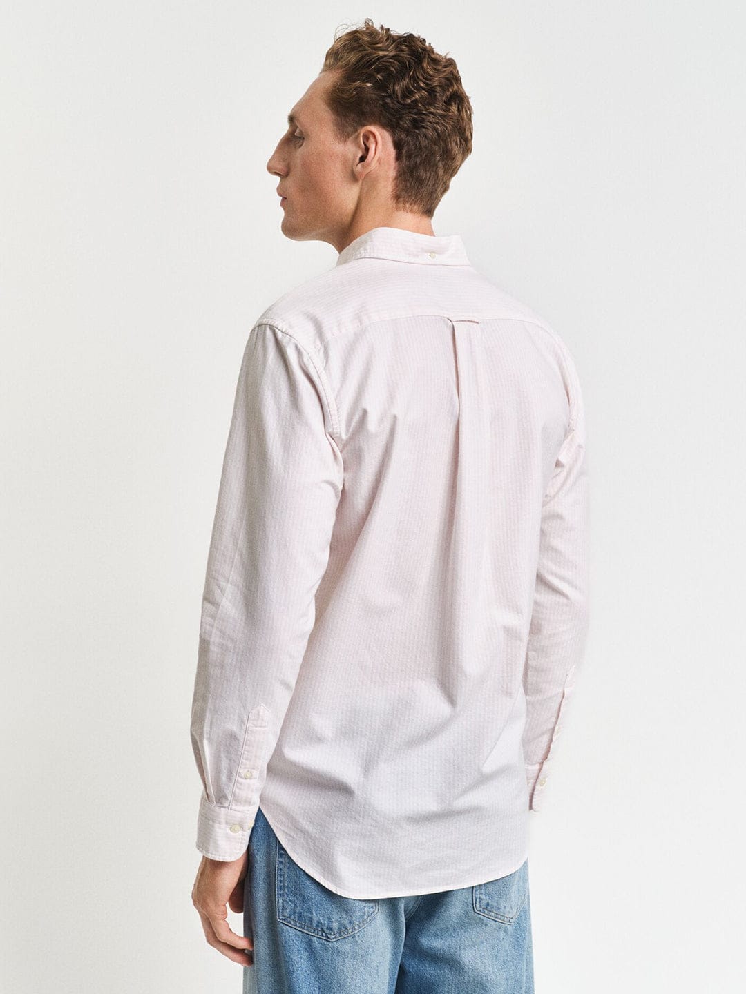 Gant Men Pink Striped Collar Shirt