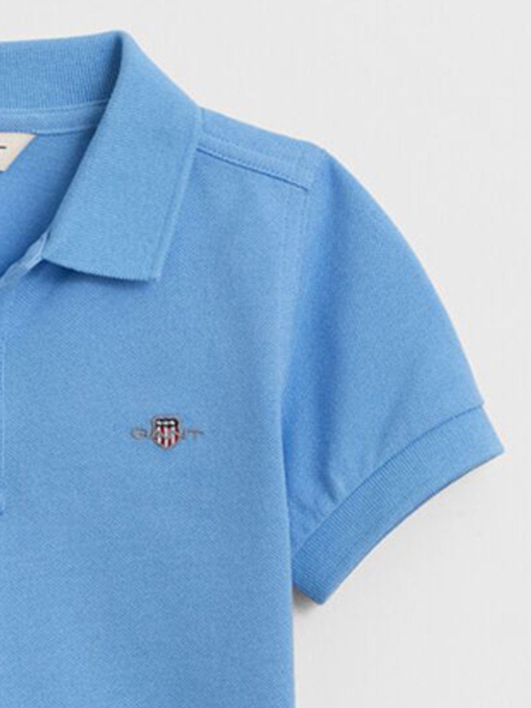 Gant Boys Blue Solid Polo Tshirt