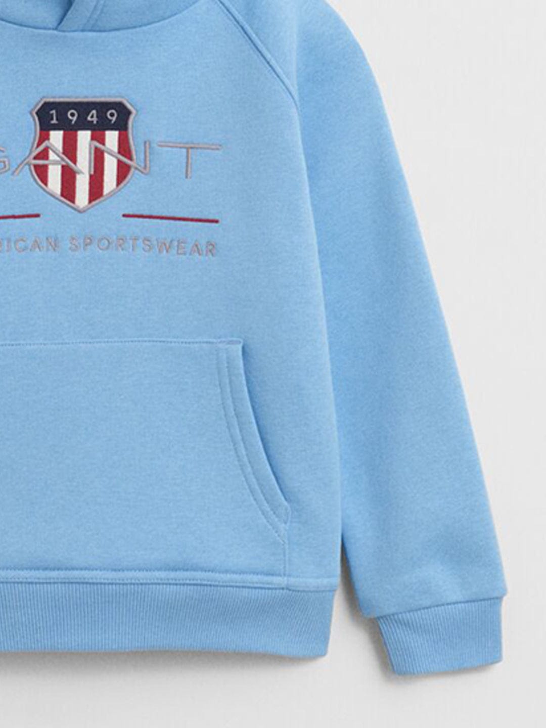 Gant Boys Blue Graphic Hooded Sweatshirt