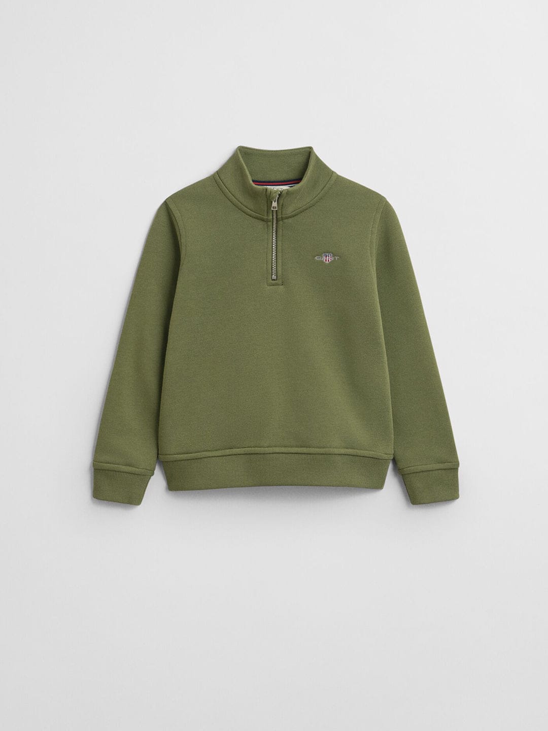 Gant Boys Green Solid Round Neck Sweatshirt