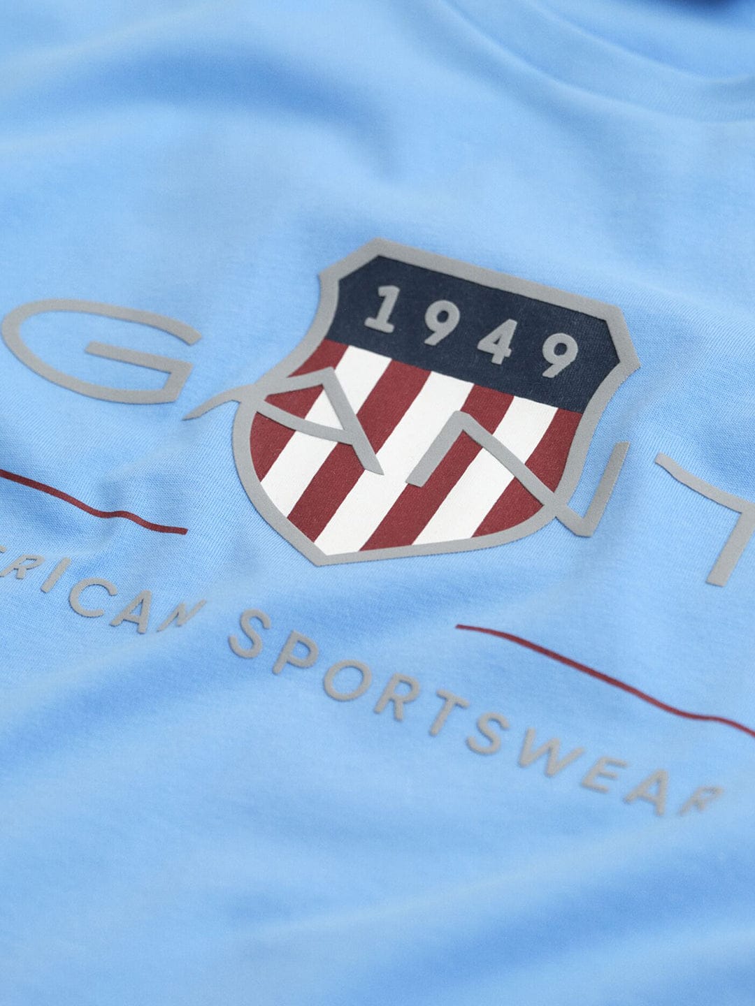 Gant Boys Blue Graphic Round Neck Tshirt