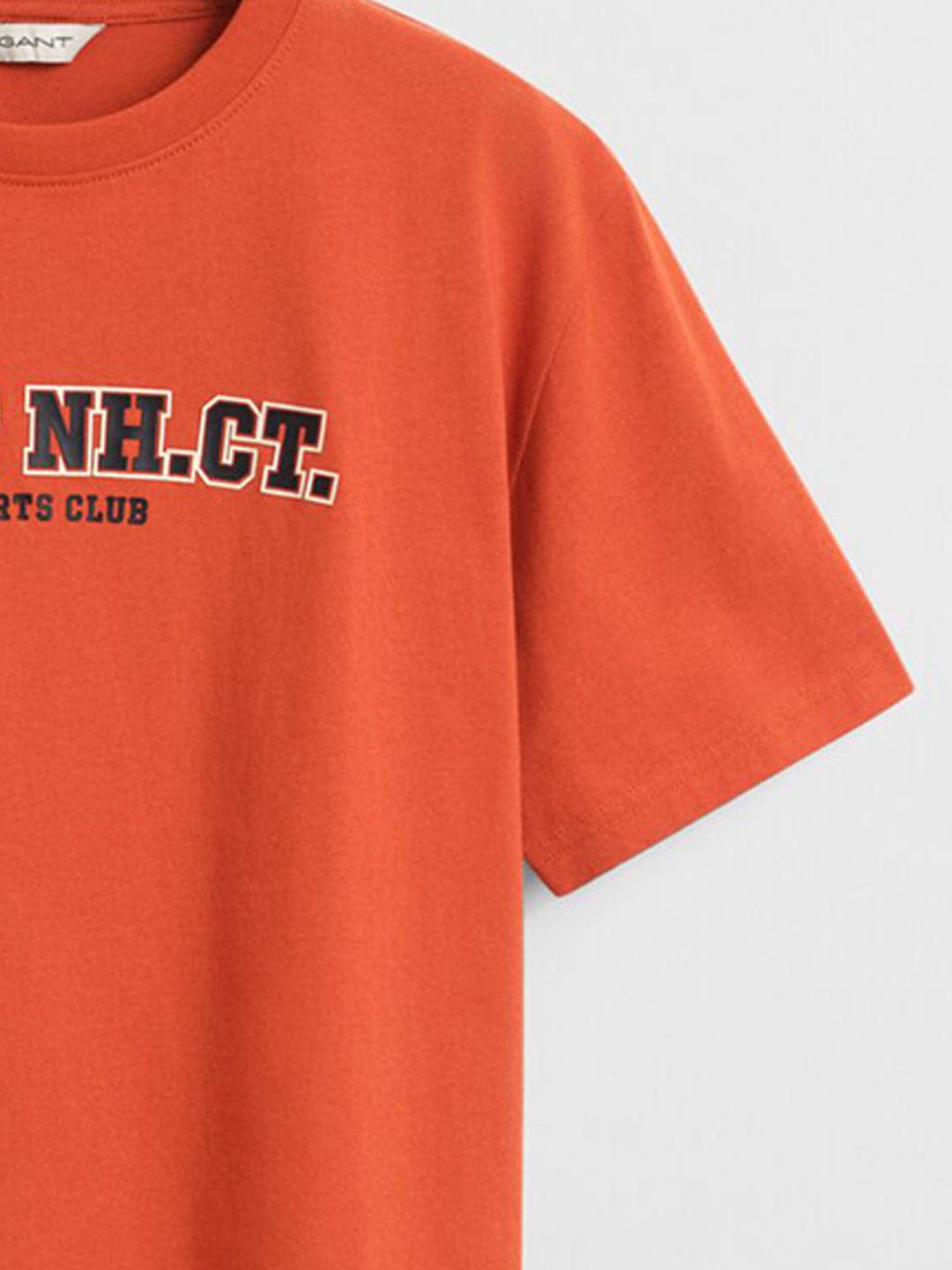 Gant Boys Orange Graphic Round Neck Tshirt