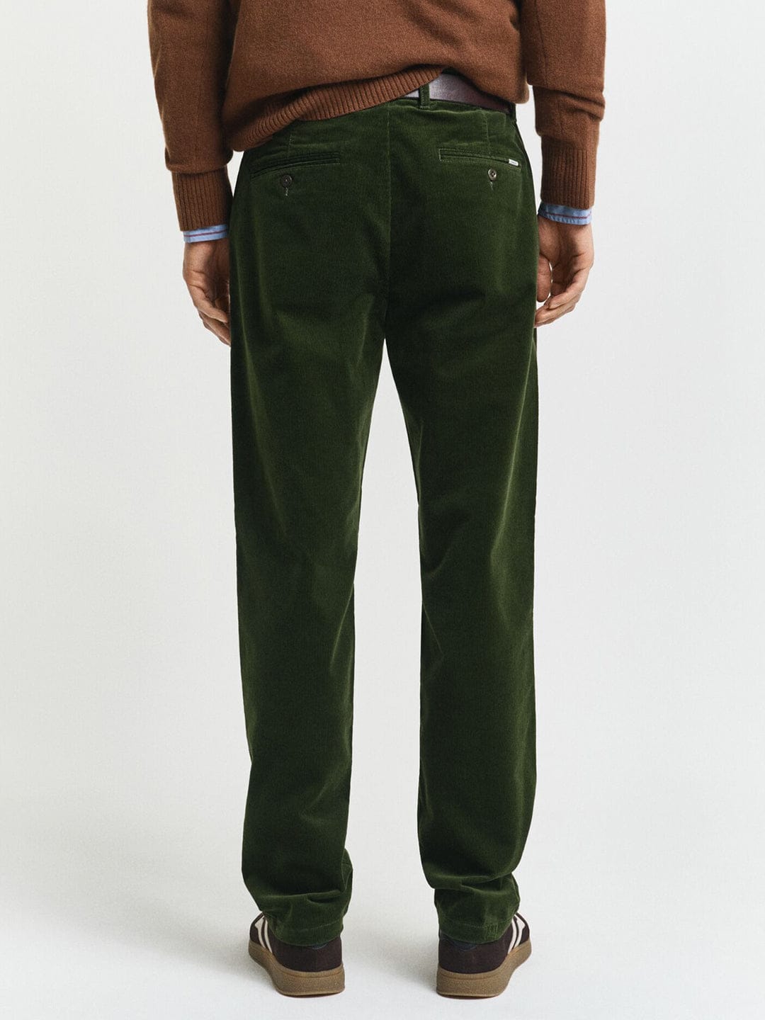 Gant Men Green Regular Fit Solid Trouser