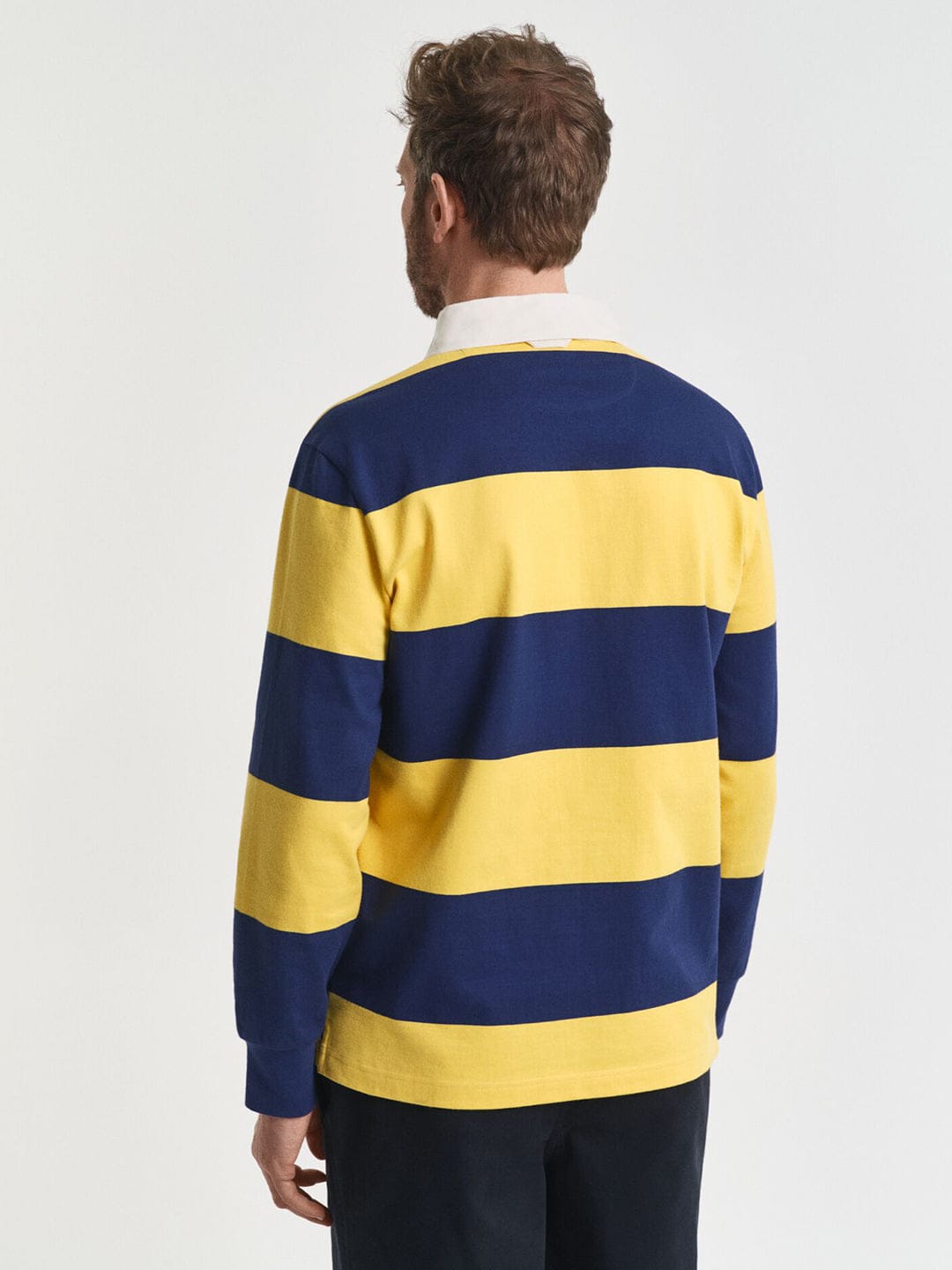Gant Men Blue Striped Polo Tshirt