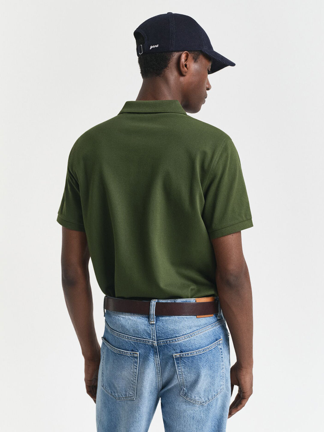 Gant Men Green Solid Polo Tshirt
