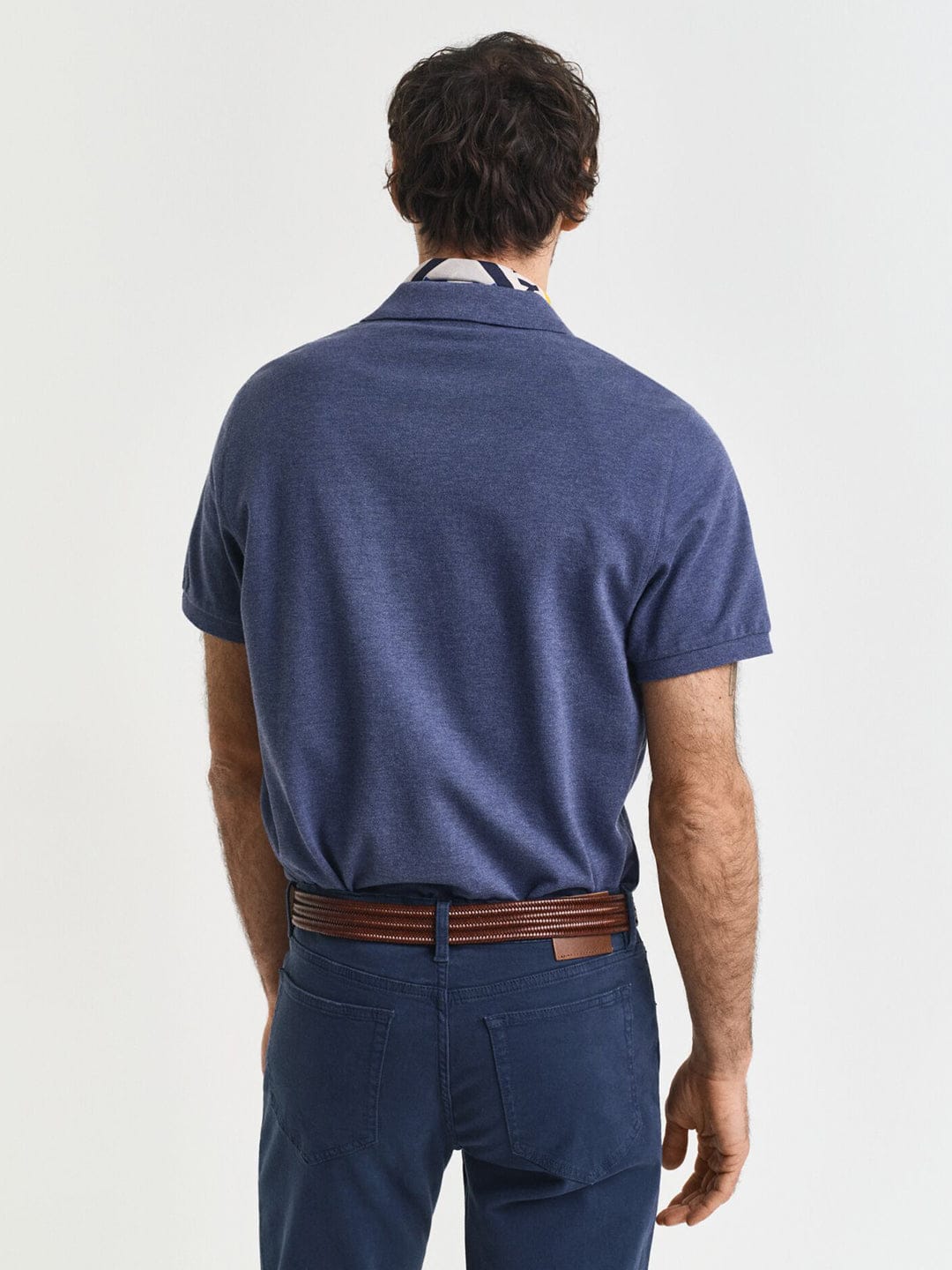 Gant Men Blue Solid Polo Tshirt