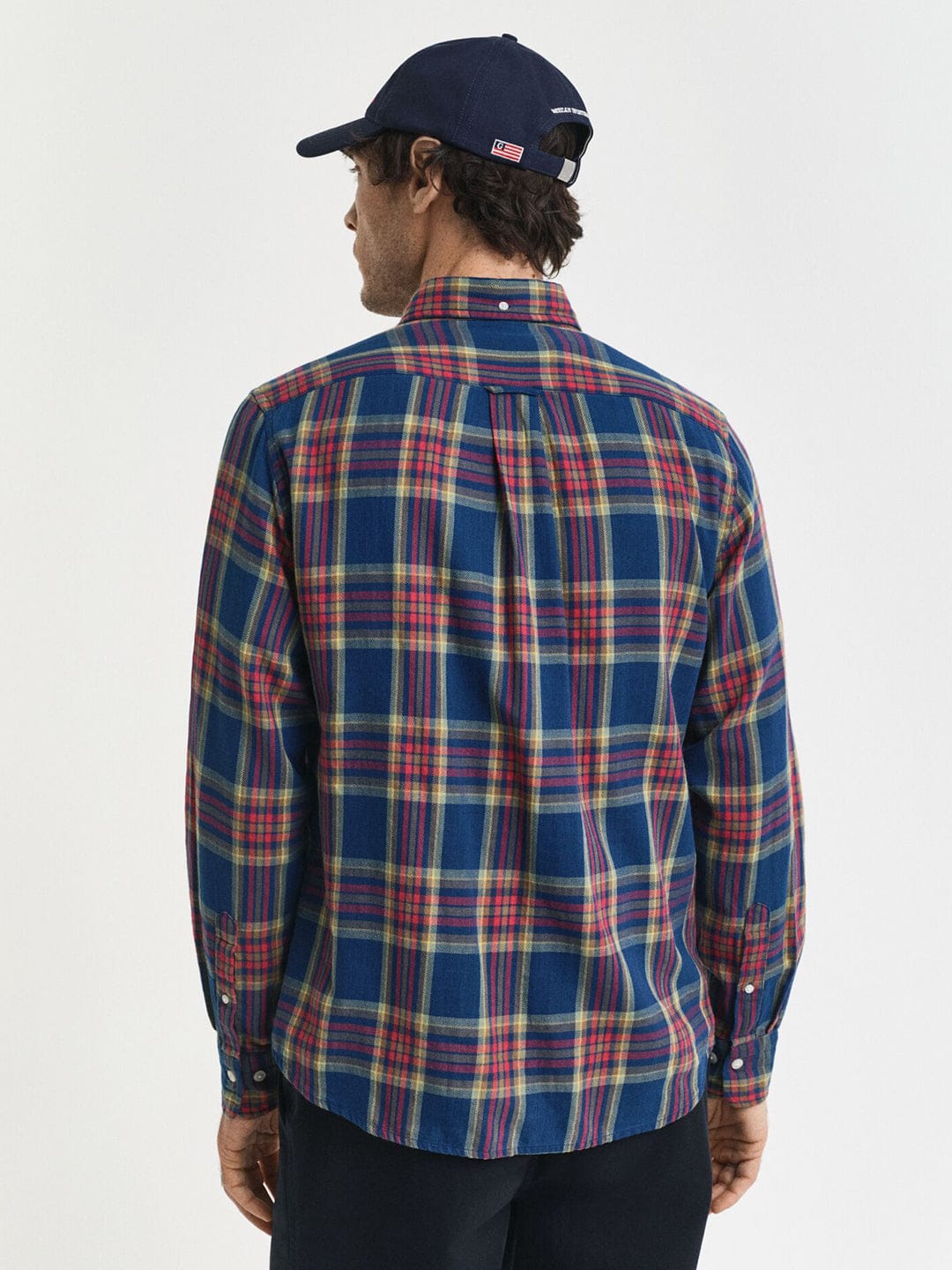 Gant Men Blue Checks Collar Shirt