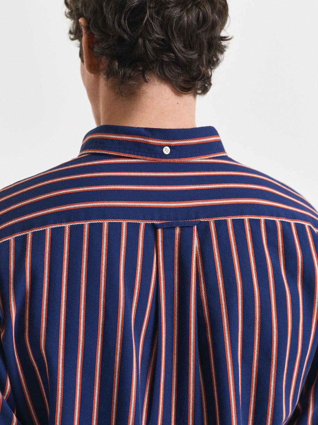 Gant Men Green Striped Collar Shirt