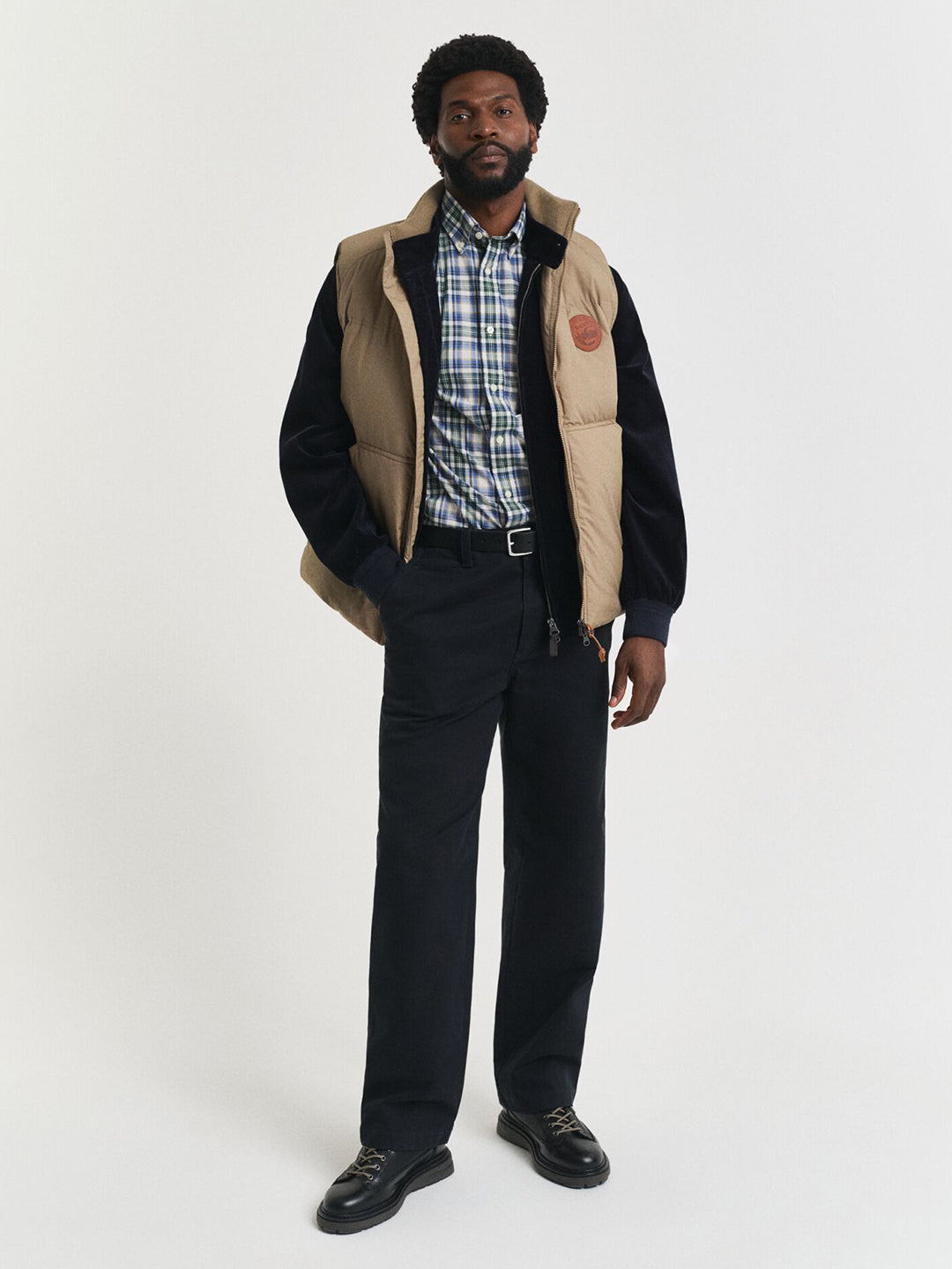 Gant Men Green Checks Collar Shirt