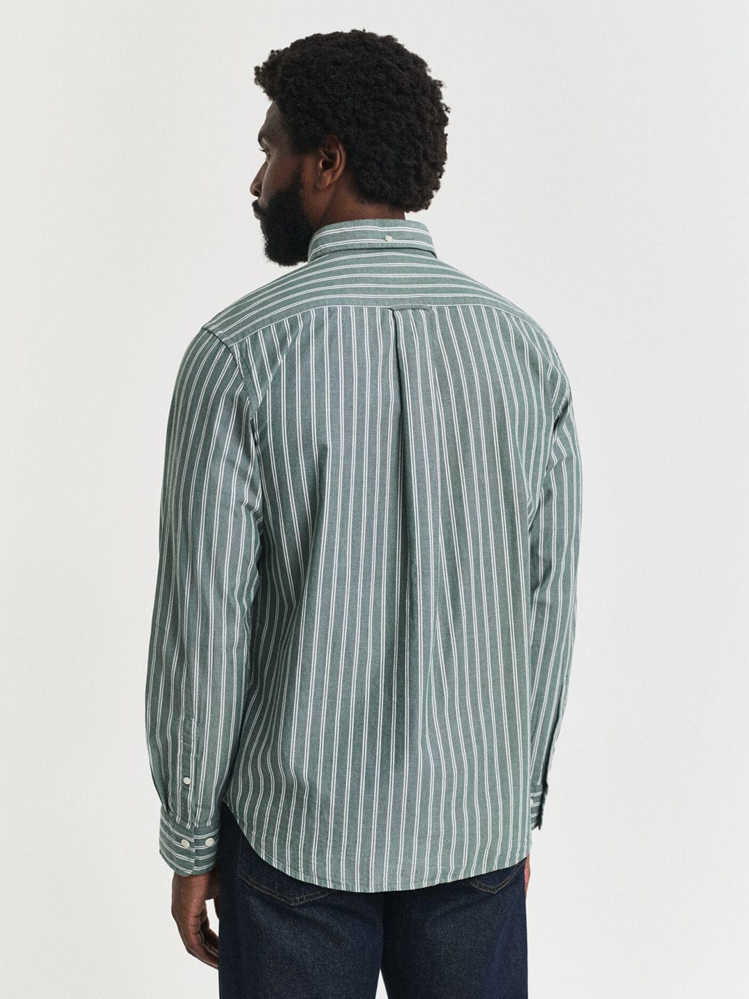 Gant Men Cream Striped Collar Shirt