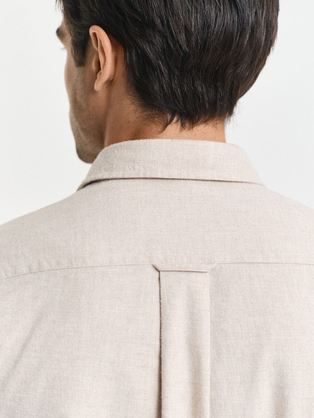 Gant Men Beige Solid Collar Shirt