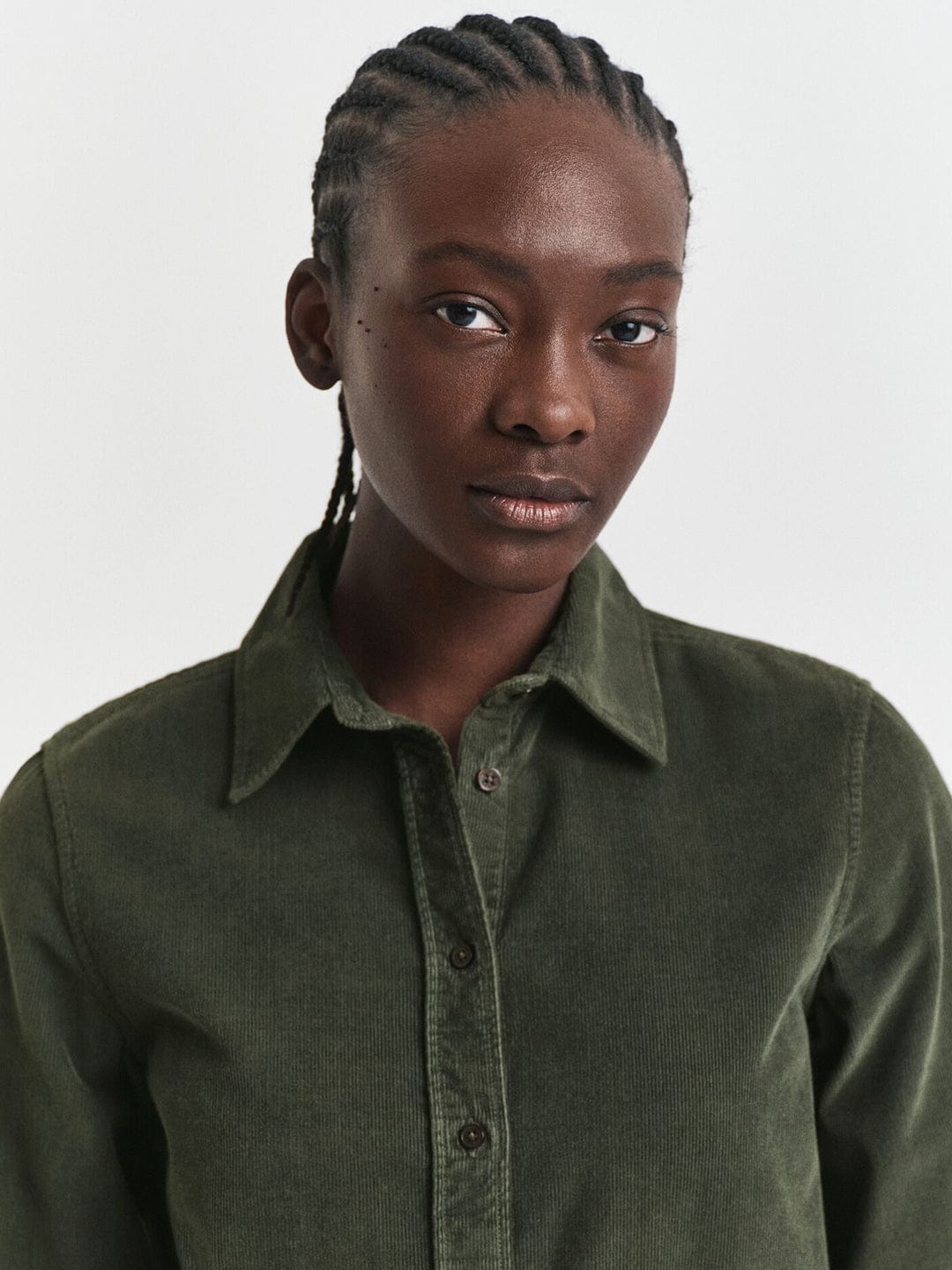 Gant Women Green Solid Collar Shirt