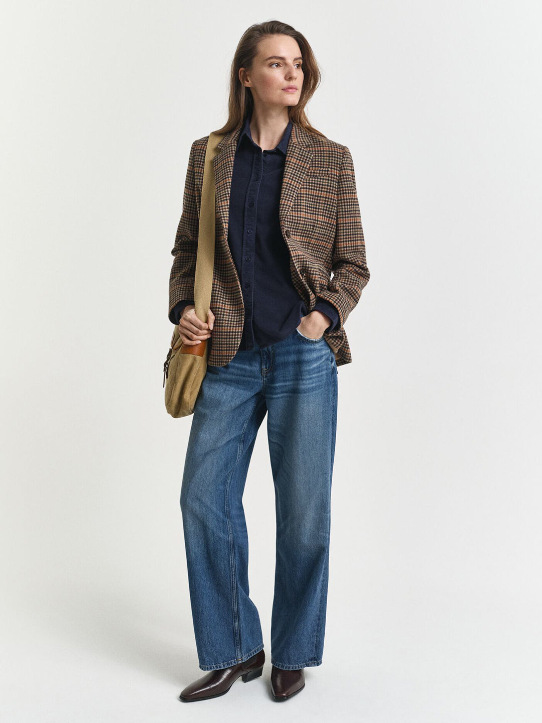 Gant Women Blue Solid Collar Shirt