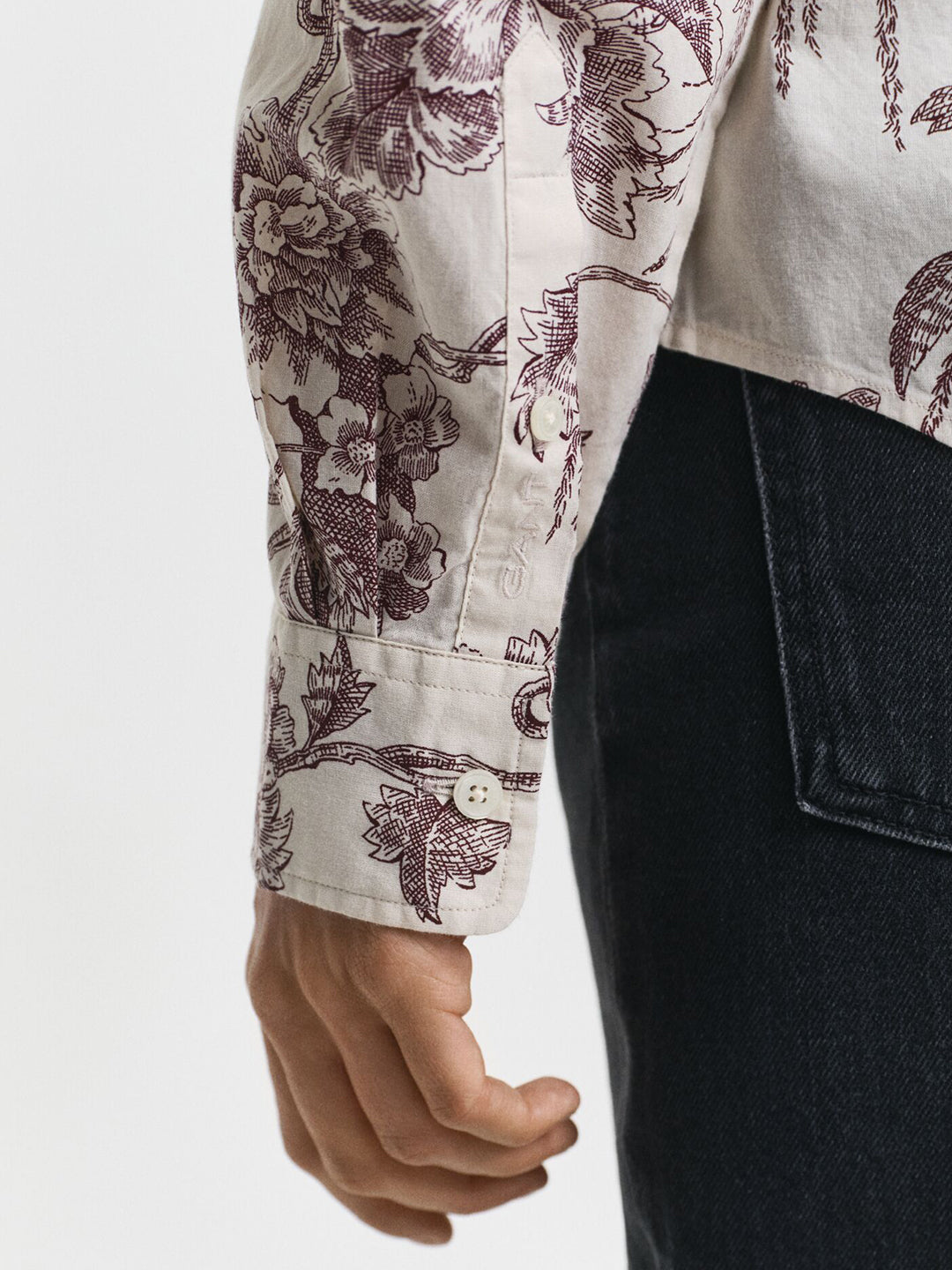 Gant Women Red Printed Collar Shirt