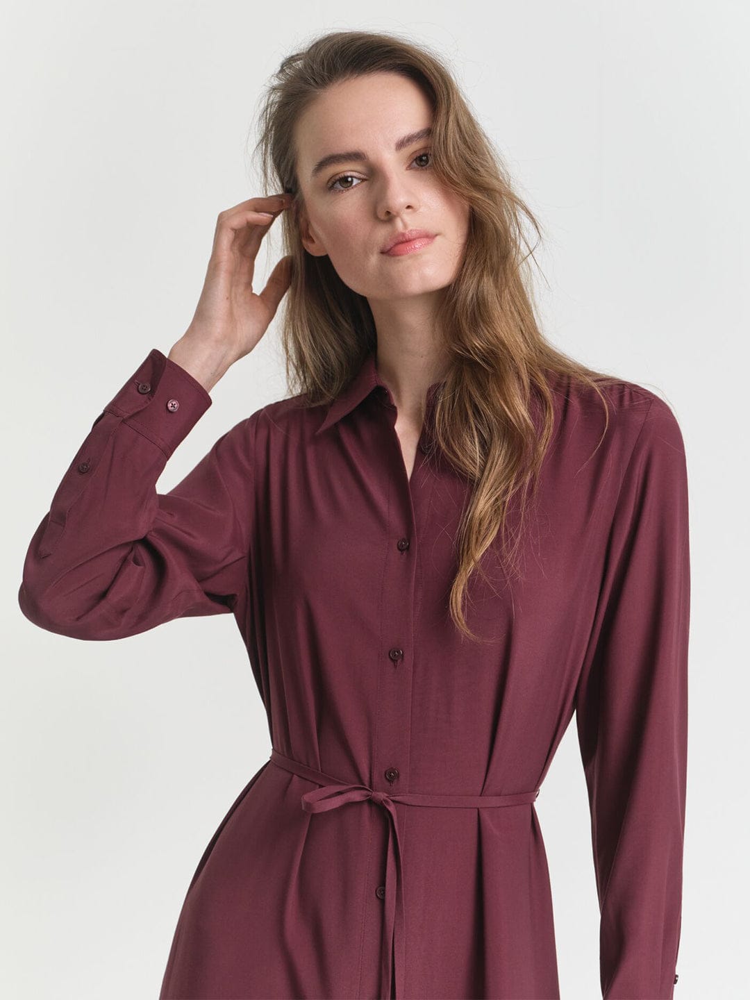 Gant Women Red Solid Collar Dress