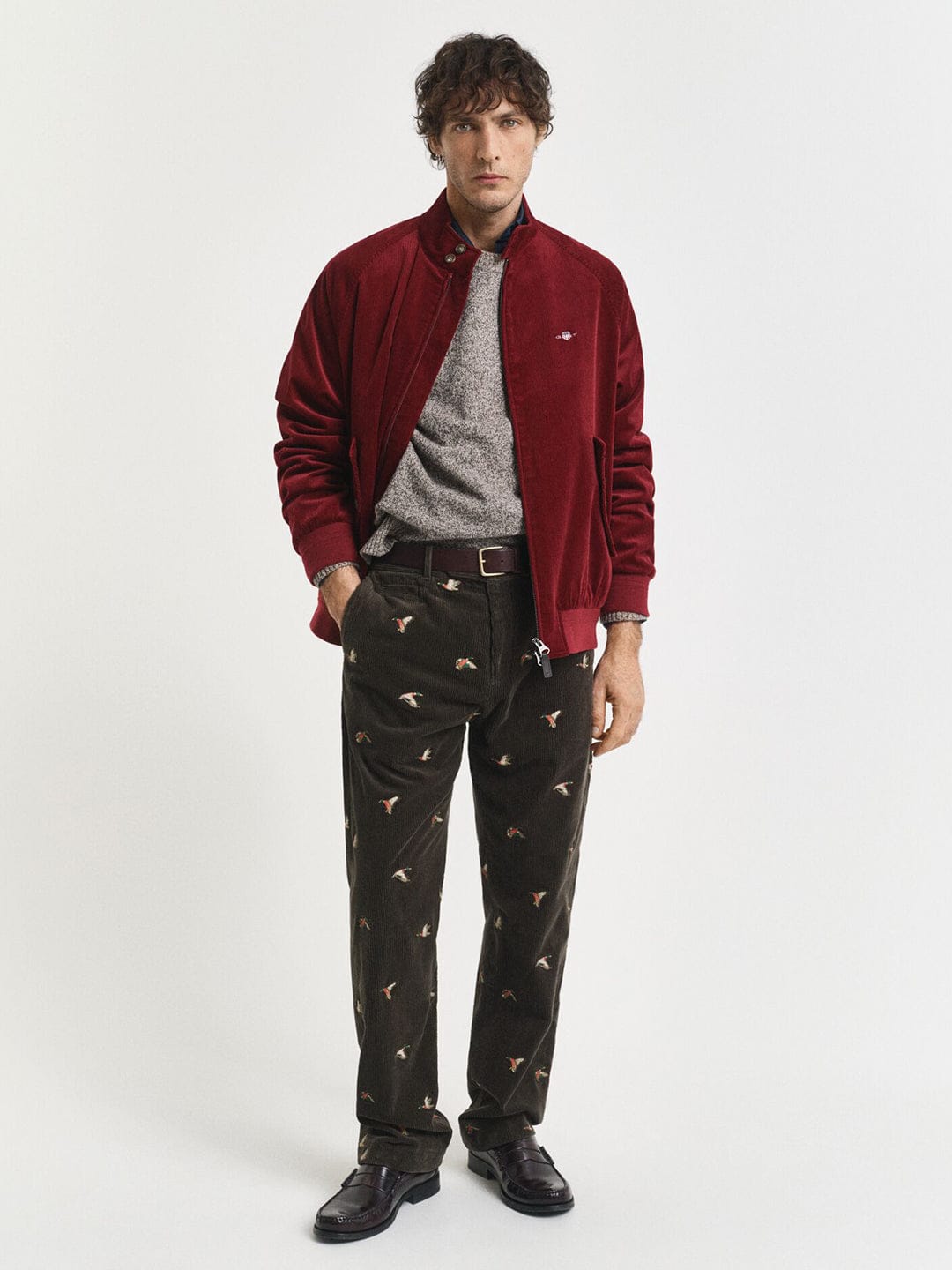 Gant Men Red Solid Collar Jacket