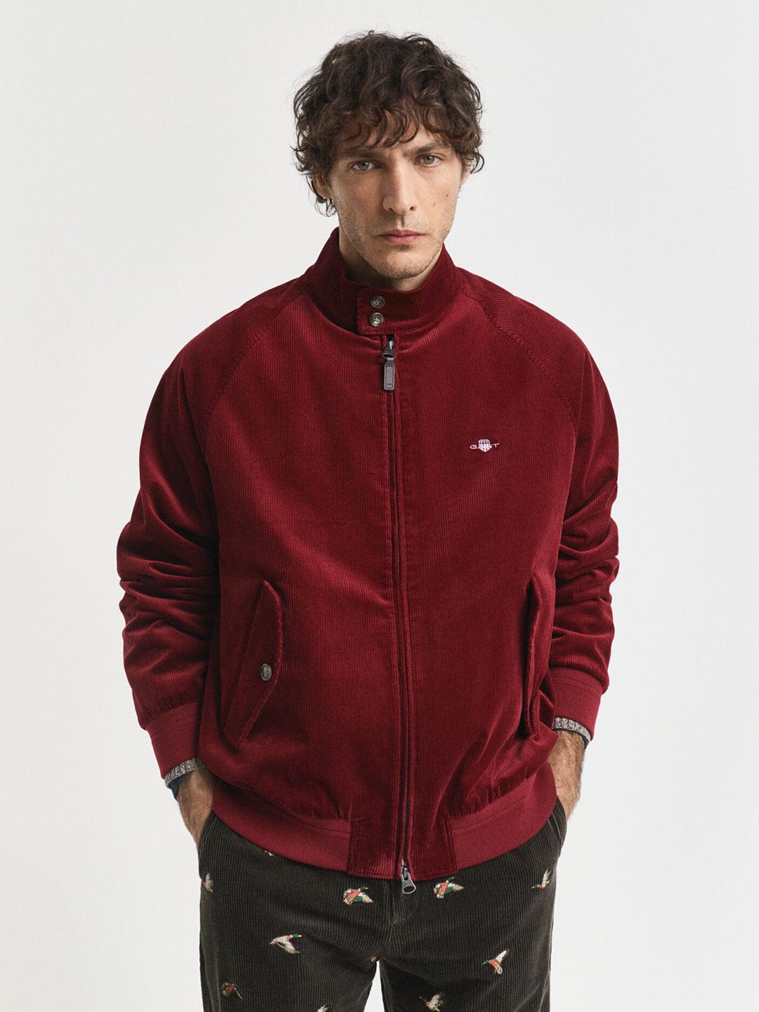 Gant Men Red Solid Collar Jacket
