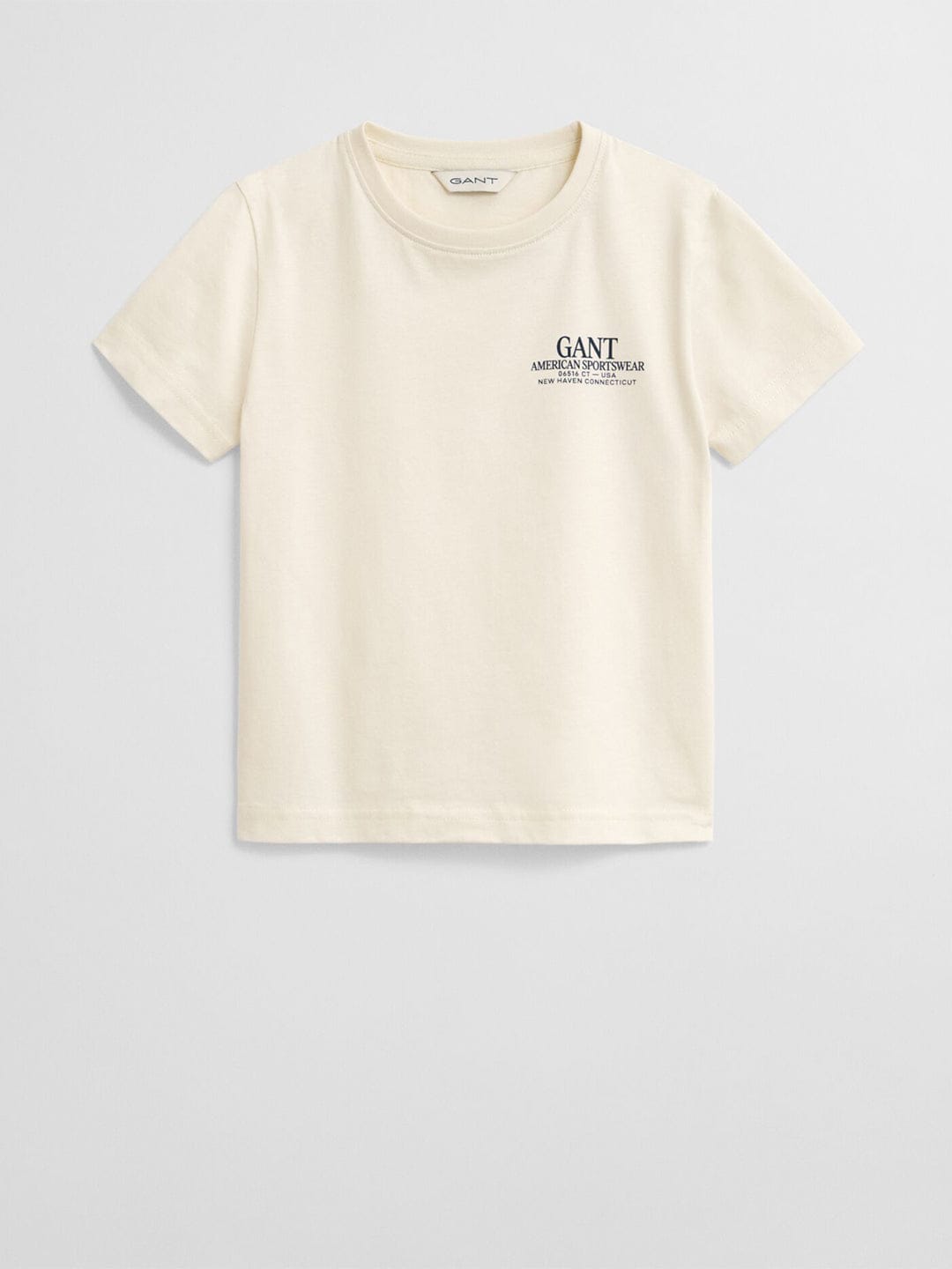 Gant Boys Cream Graphic Round Neck Tshirt