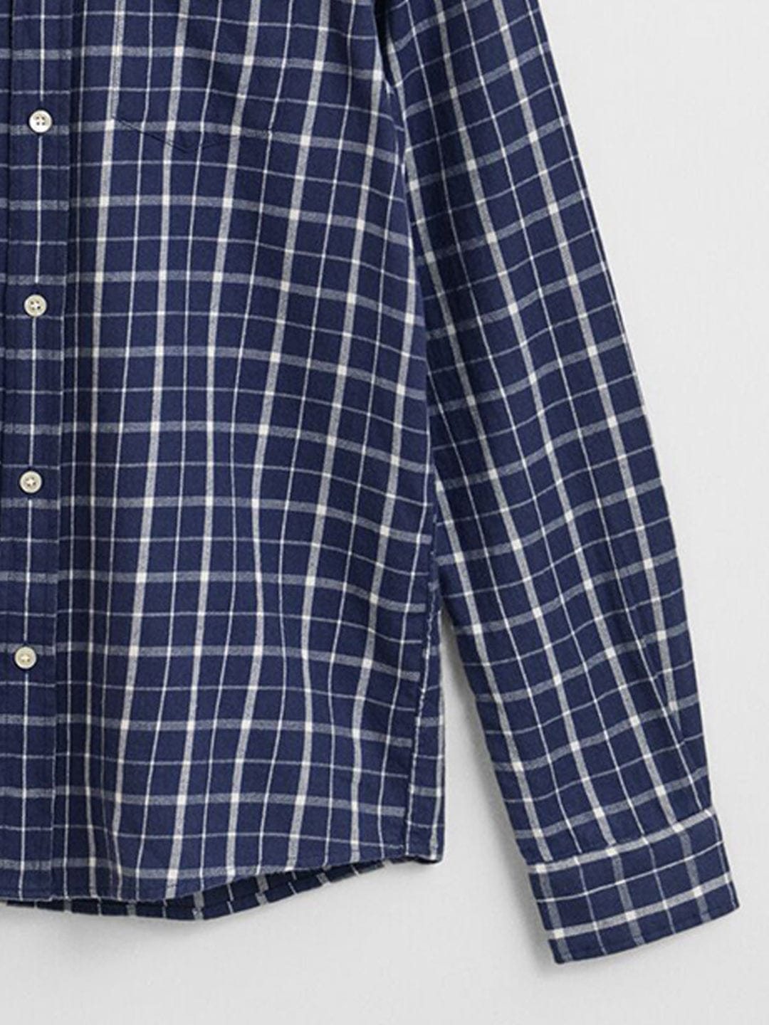 Gant Boys Blue Checks Collar Shirt