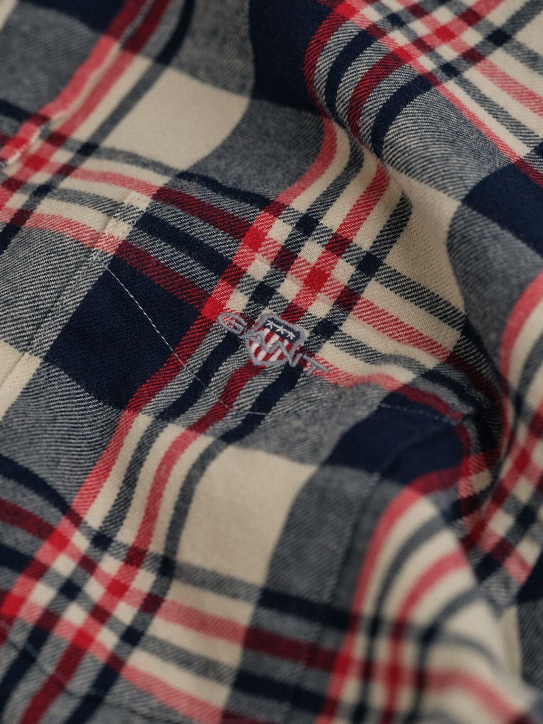 Gant Boys Red Checks Collar Shirt