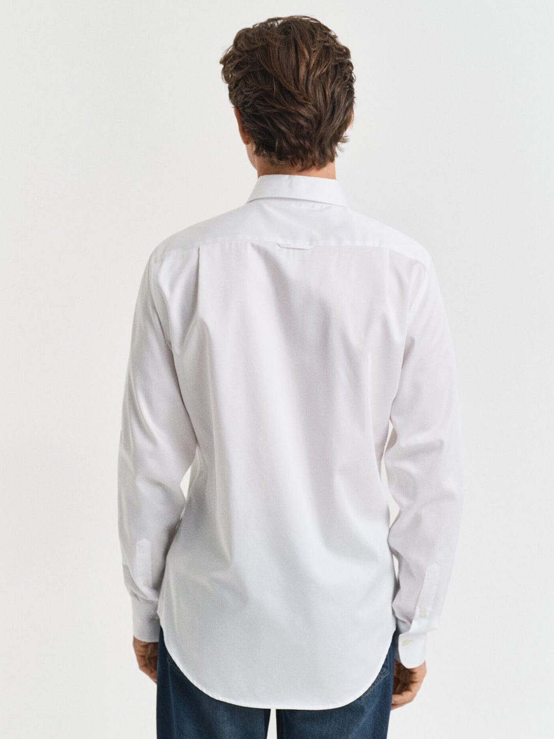 Gant Men White Solid Collar Shirt