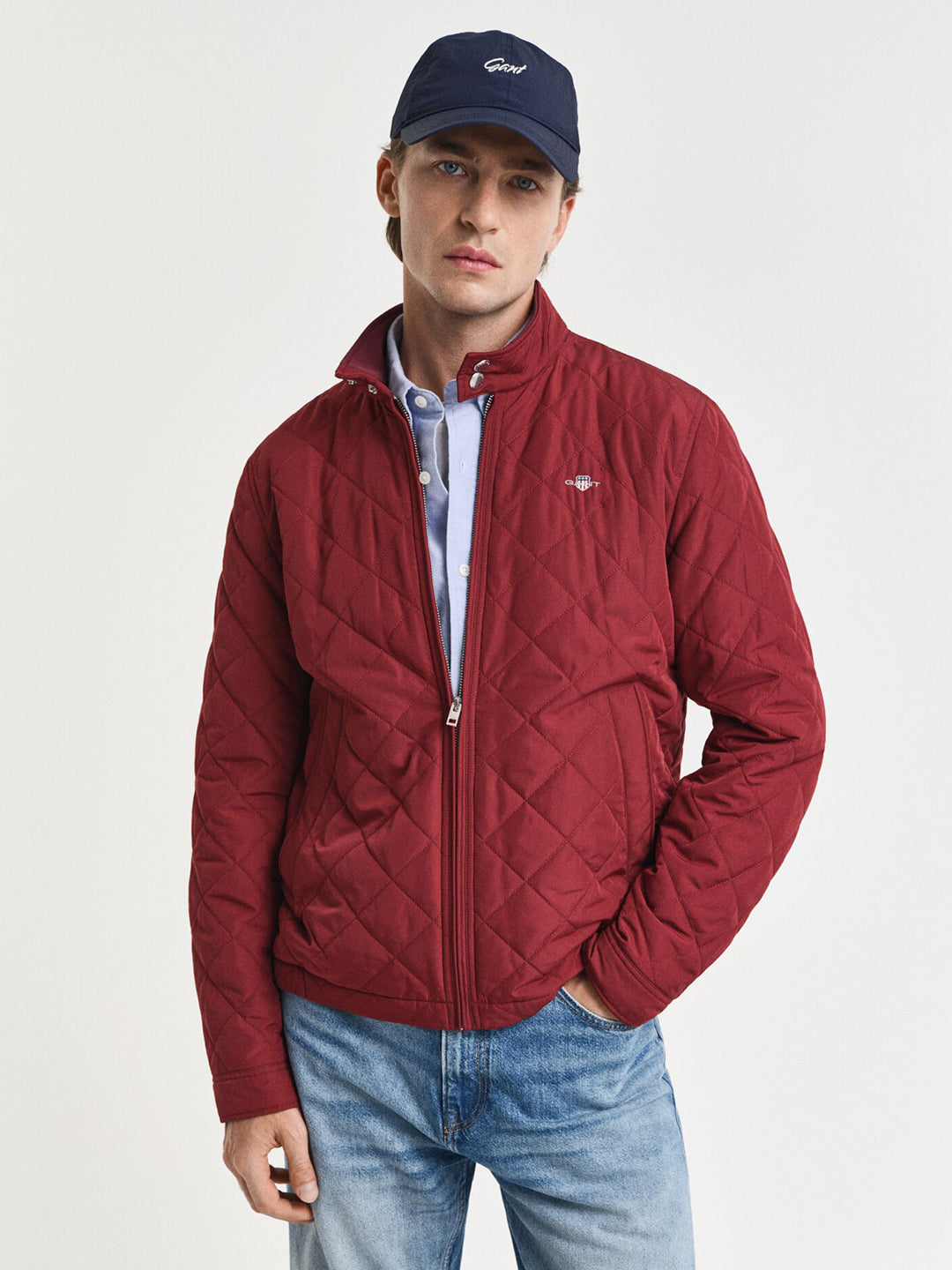 Gant Men Red Solid Collar Jacket