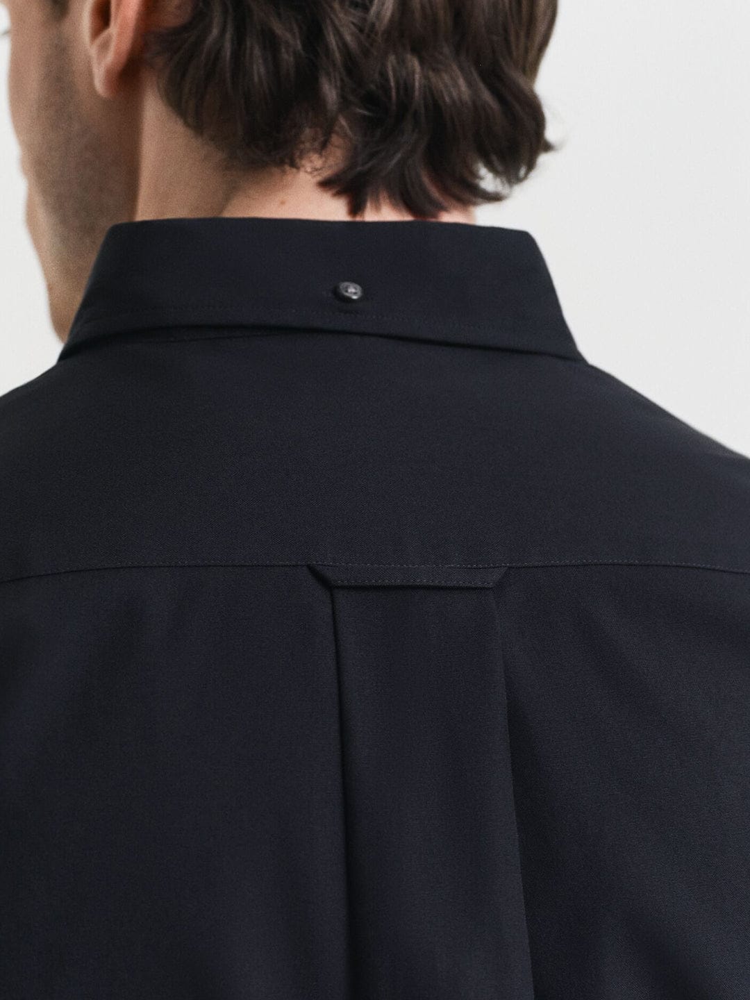 Gant Men Black Solid Collar Shirt