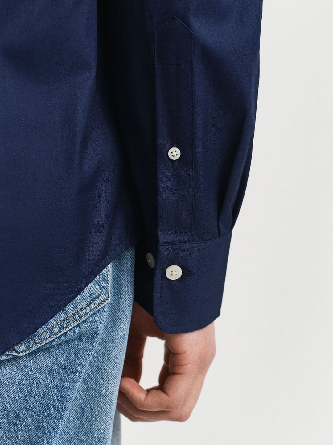 Gant Men Blue Solid Collar Shirt
