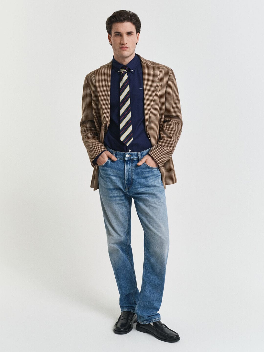Gant Men Blue Solid Collar Shirt